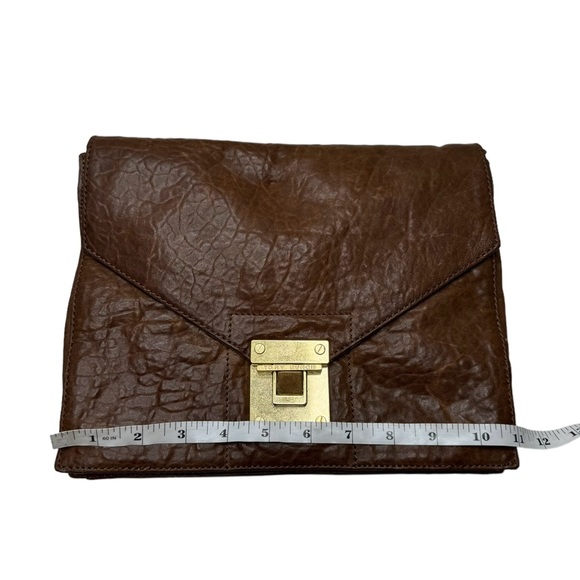 Tory Burch | Tory Burch Dayton Envelope Clutch in Brown Leather - Picture 10 of 13